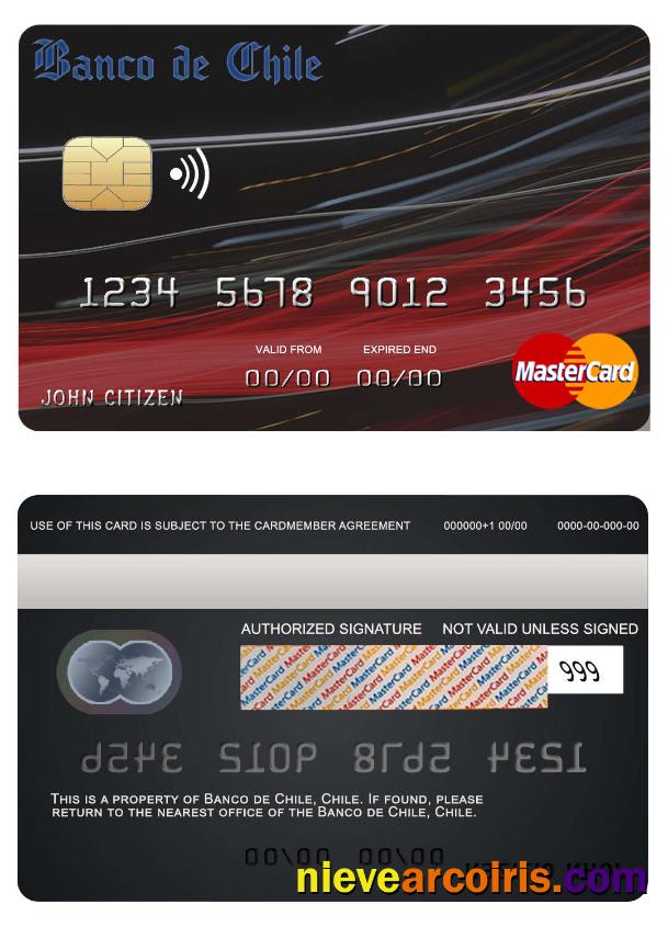 Chile Banco de Chile bank mastercard